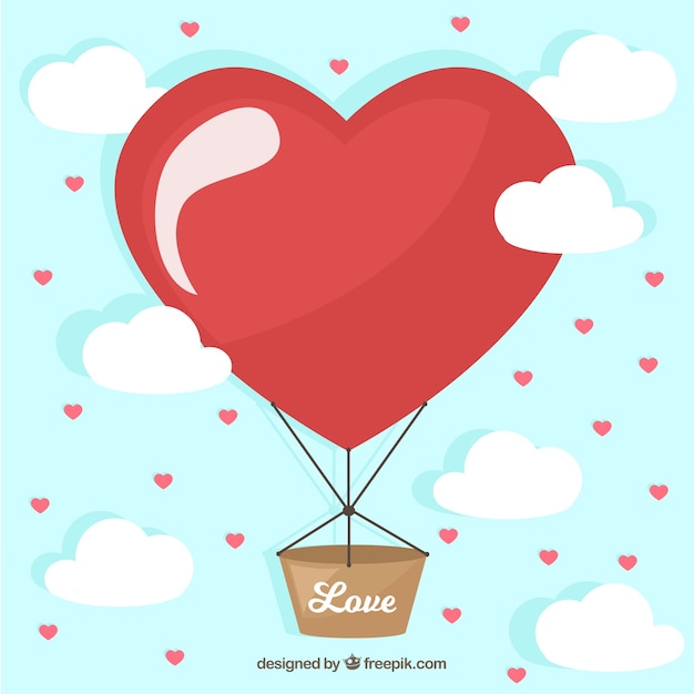 Free Vector balloon background with heart