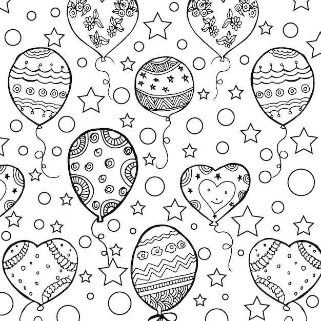 Balloons pattern background