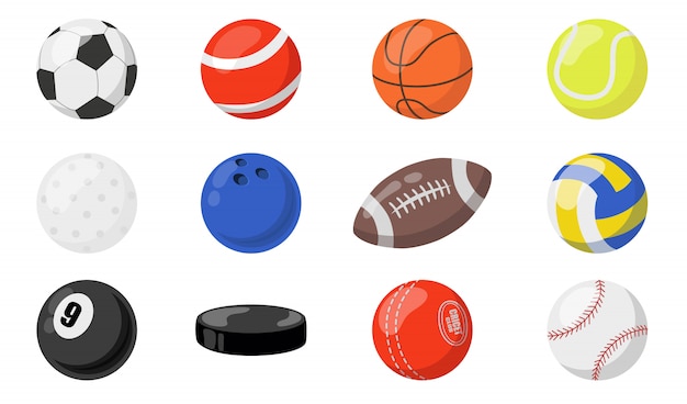 Free vector balls for sports set