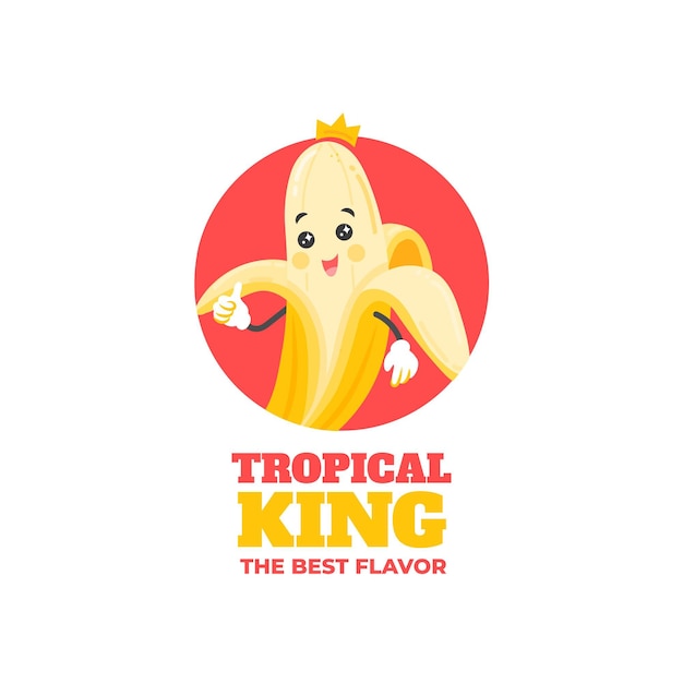 Banana character logo