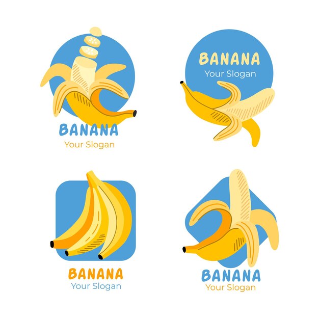 Banana logo templates pack