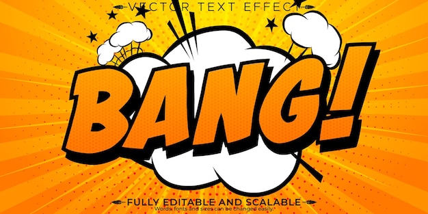 Bang editable text effect editable comic and book text style