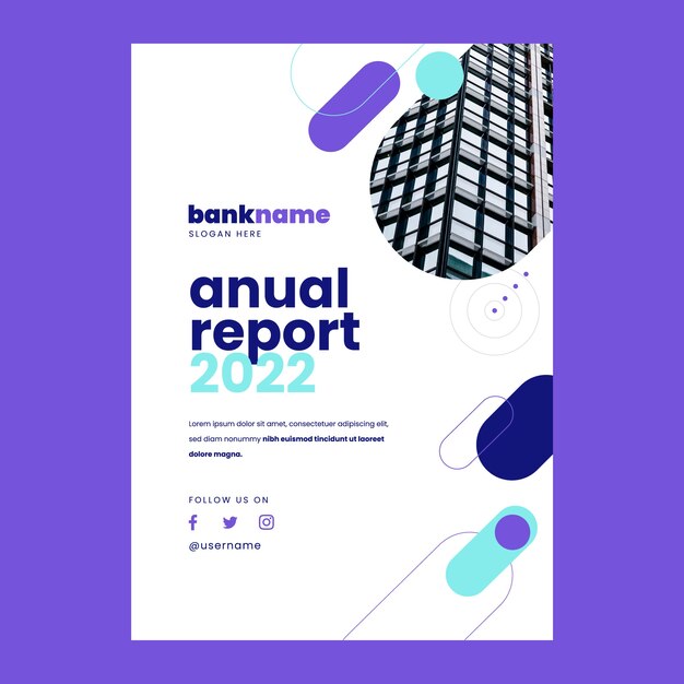 Bank and finance annual report template