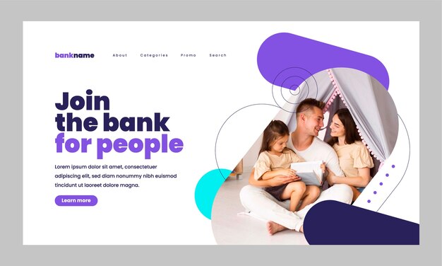 Bank and finance landing page template