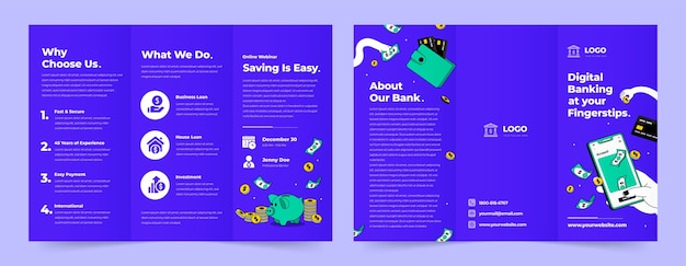 Banking business brochure template