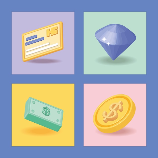 Free Vector banking money icons