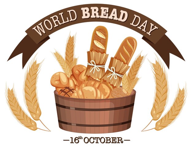 Banner design of world bread day