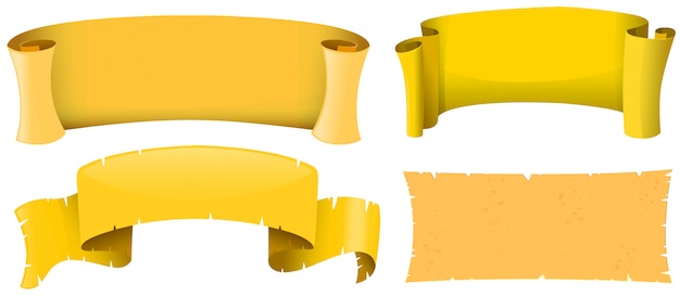 Free Vector banner design in yellow color