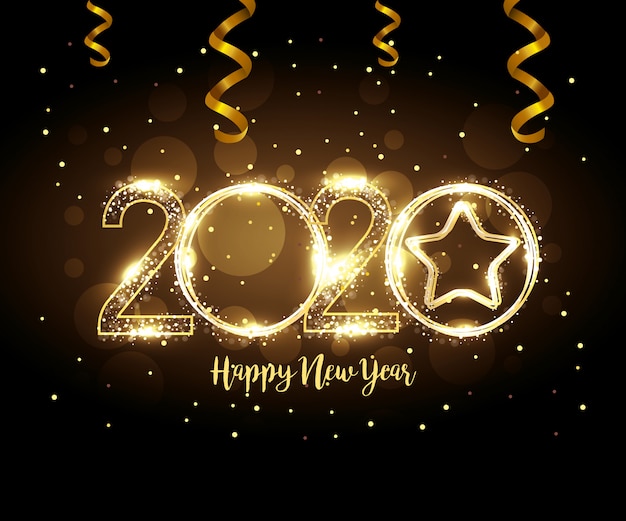 banner of happy new year 2020   