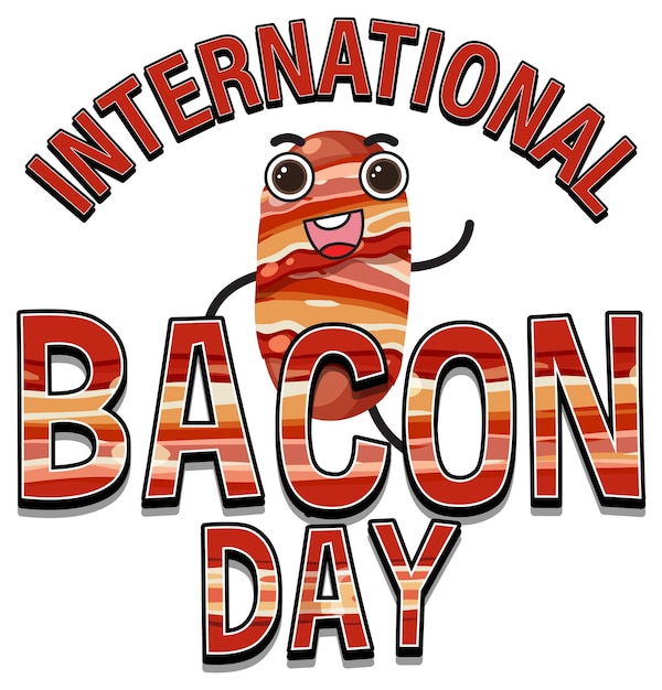 Free Vector banner of international bacon day