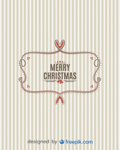 Banner Merry Christmas with striped background