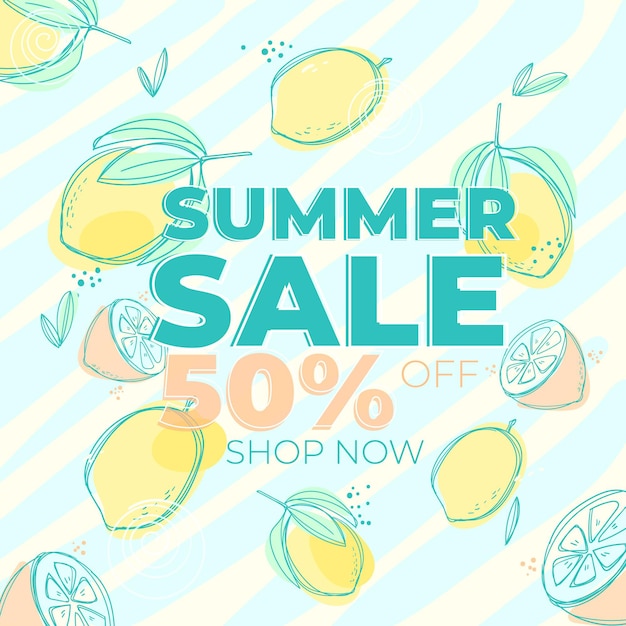 Banner for summer sale with discount