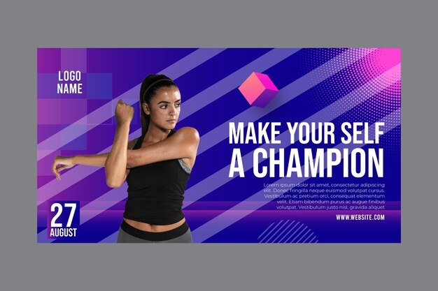 Banner template for fitness activity