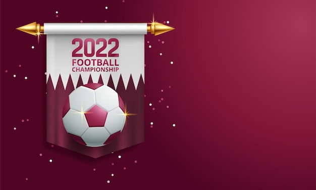 Banner on the theme of world championship in Qatar 2022