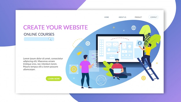 Free Vector banner written great your website online courses.