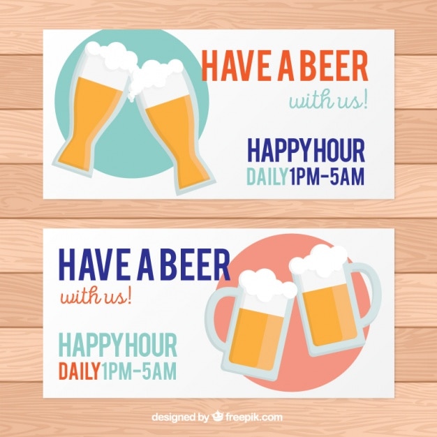 Banners for the happy hour