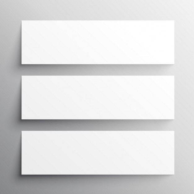 Free vector banners, mock up