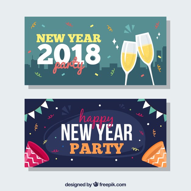 Banners for new year celebration