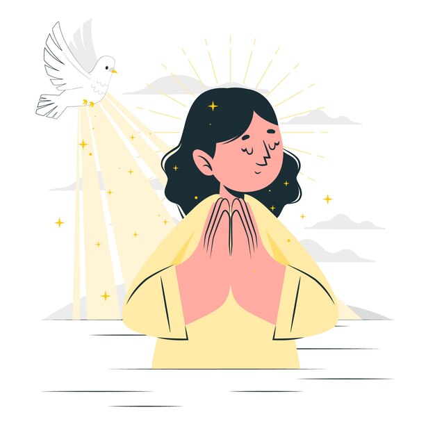 Baptism  concept illustration