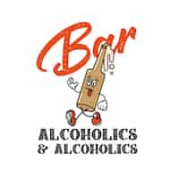 Free vector bar alcoholics and alcoholics