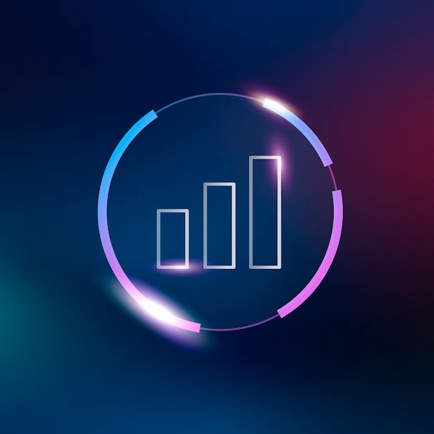 Free Vector bar chart icon analytics symbol