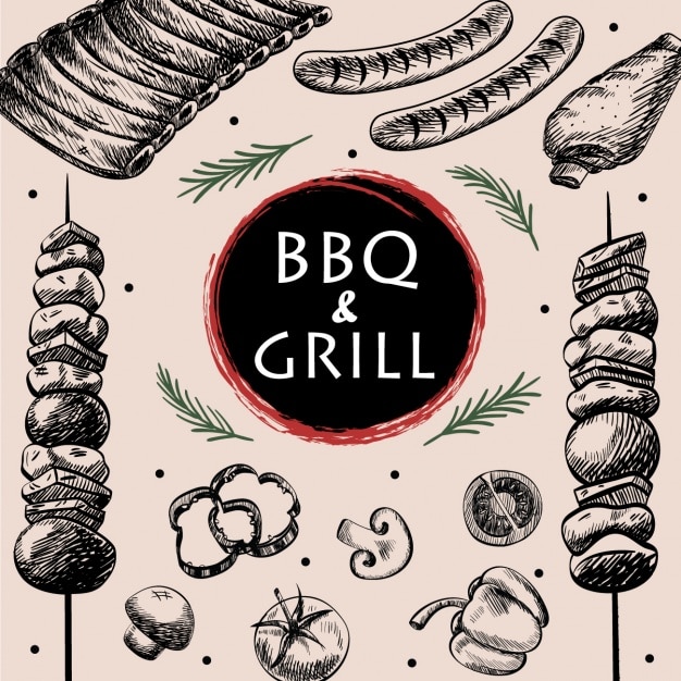 Free Vector barbecue background design