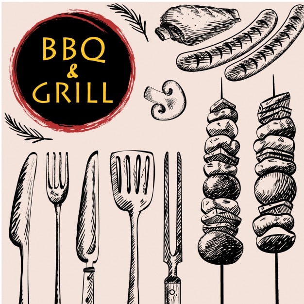 Free Vector barbecue background design