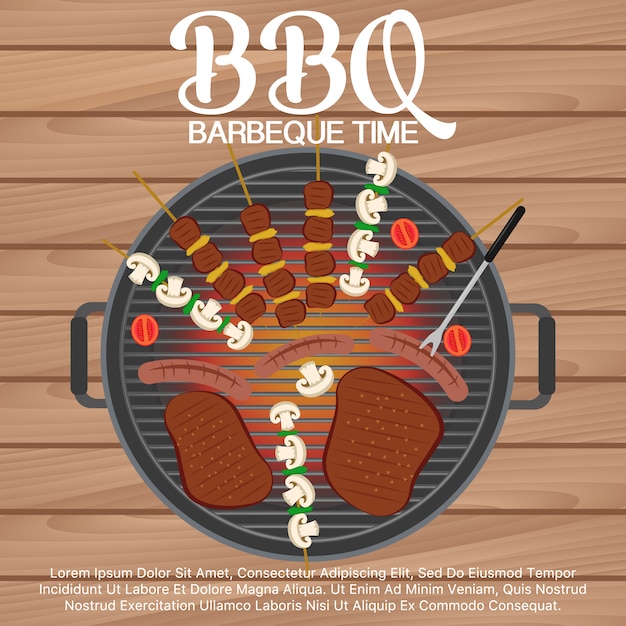 Free Vector barbecue background design