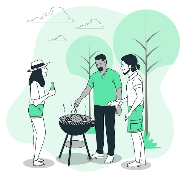 Free vector barbecue concept illustration