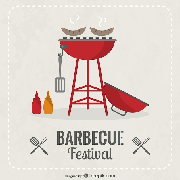 Free Vector barbecue festival invitation