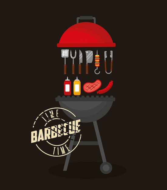 Free Vector barbecue grill 