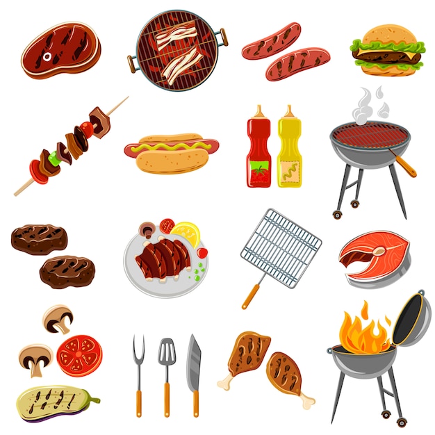 Barbecue Icons Set