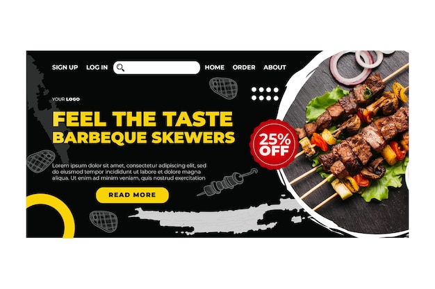 Barbecue landing page template