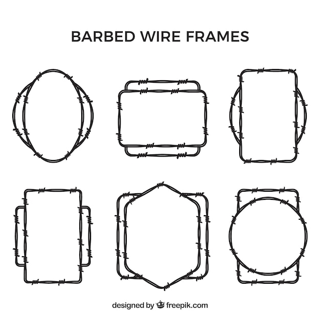 Barbed wire frames