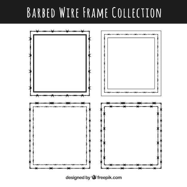 Barbed wire square frame pack