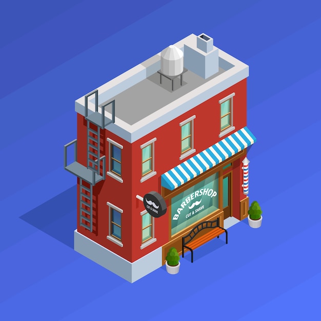 Barbershop Building Concept 