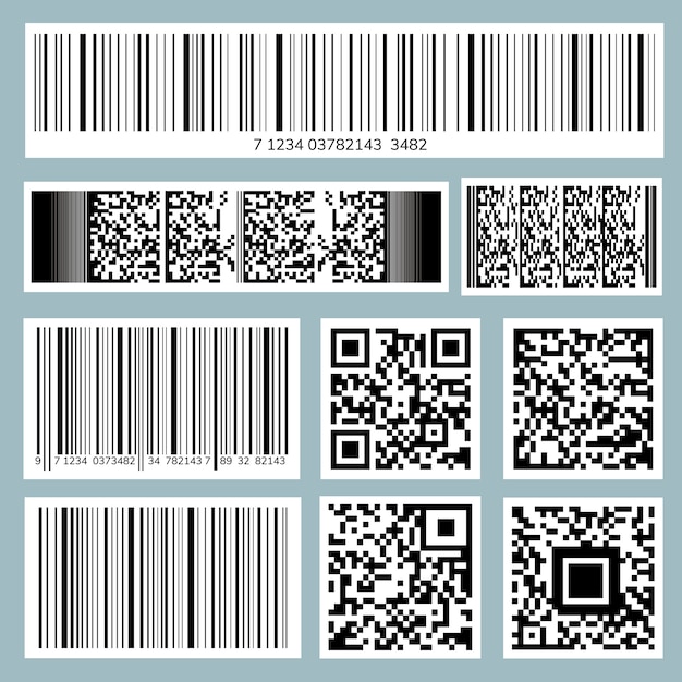 Free vector barcode and qr code collection