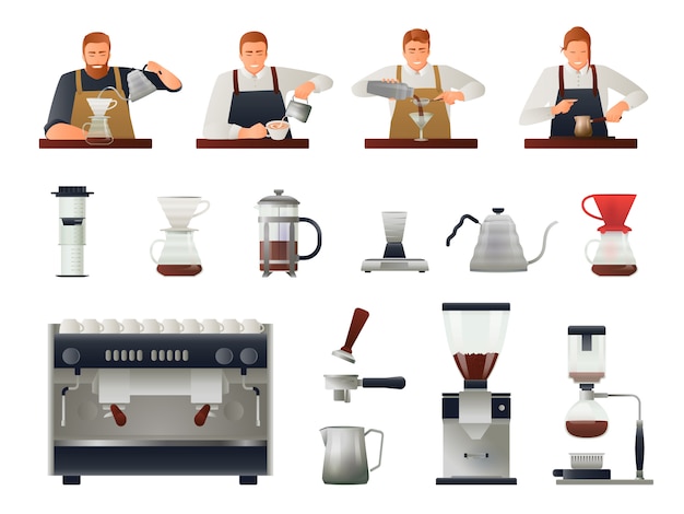 Barista And Coffee Set