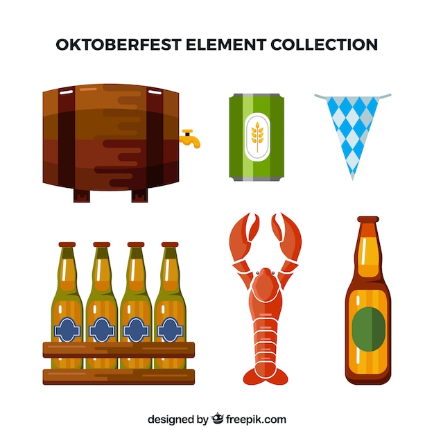 Barrel collection and other traditional elements of oktoberfest