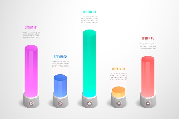 Bars infographic with colorful design