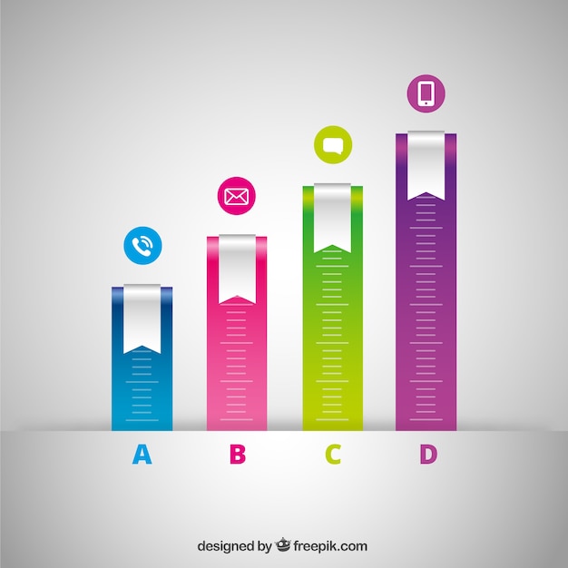 Free vector bars statistics chart