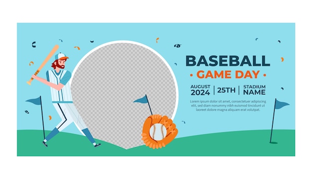 Free Vector baseball banner template design