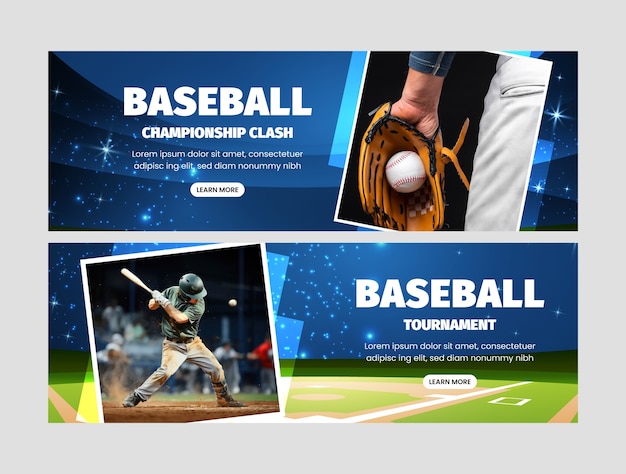 Free Vector baseball banner template design