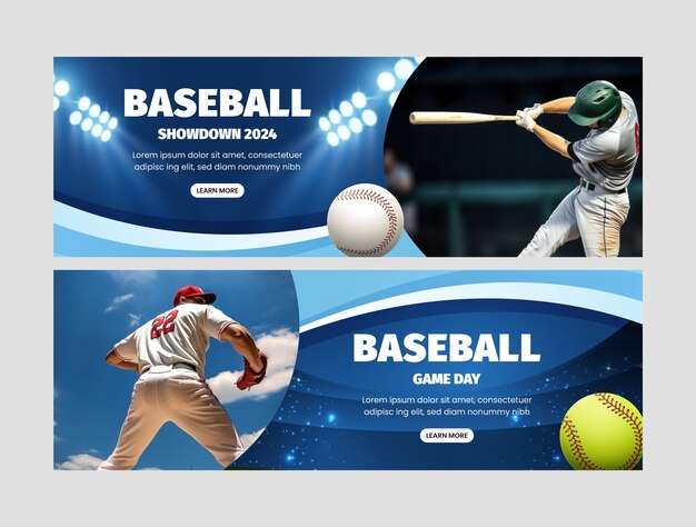 Baseball banner template design