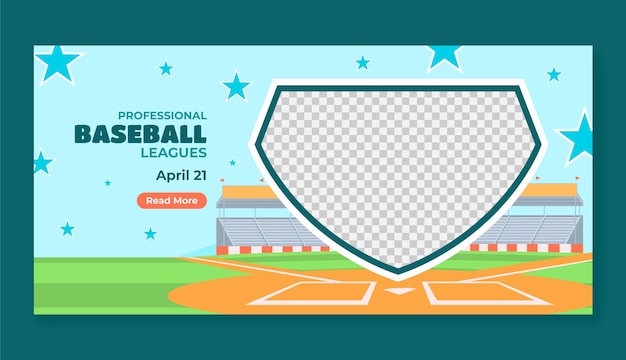 Free Vector baseball banner template design