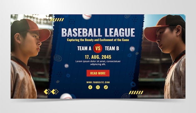 Free Vector baseball banner template design