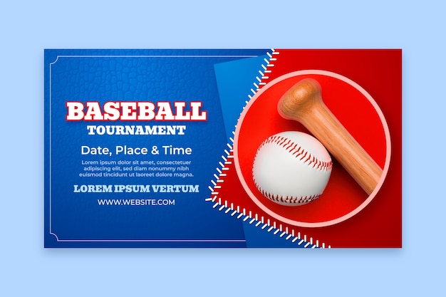 Free Vector baseball banner template design