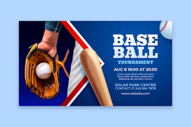 Free Vector baseball banner template design