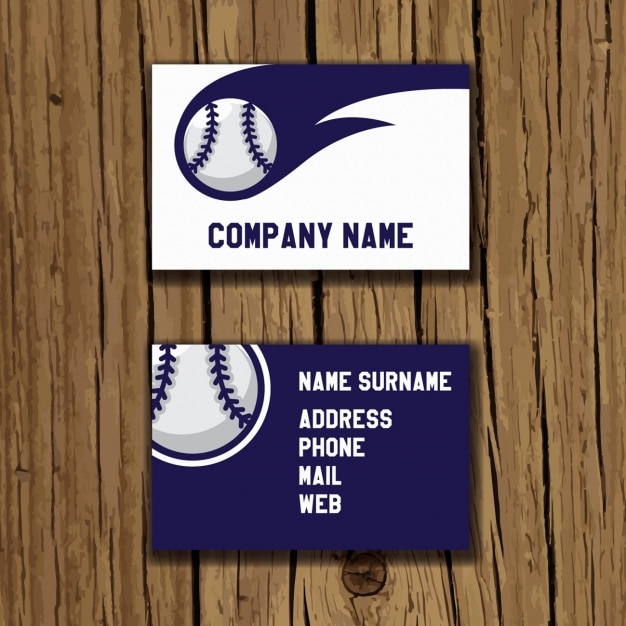 Free Vector baseball business card design