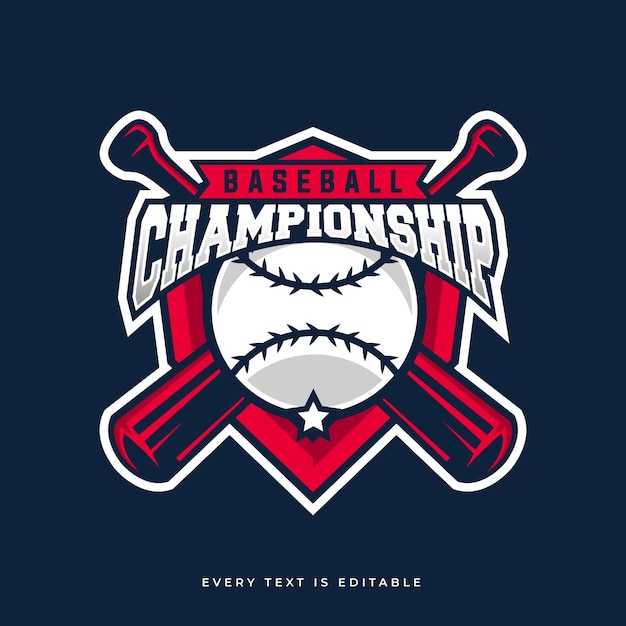 Baseball championship vector sports logo design